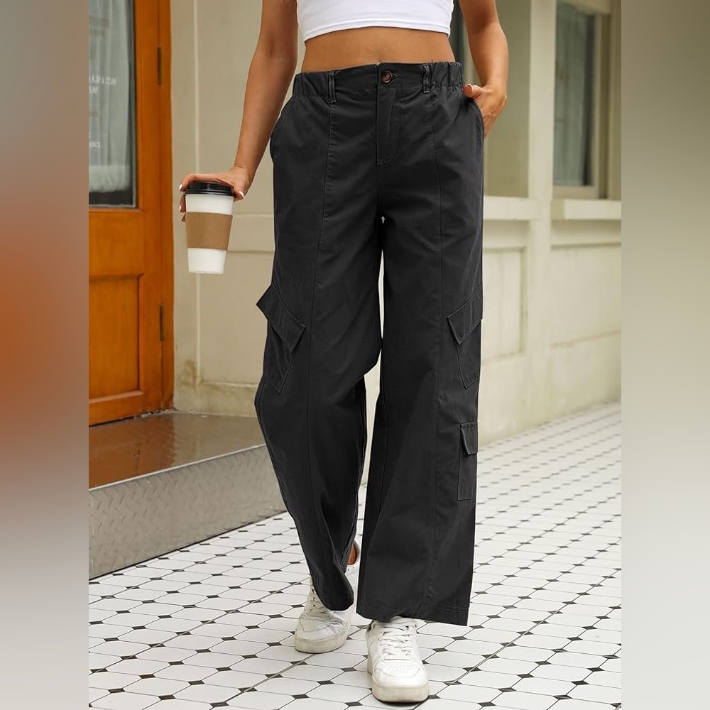 Wide Leg Angled Pocket Cargos